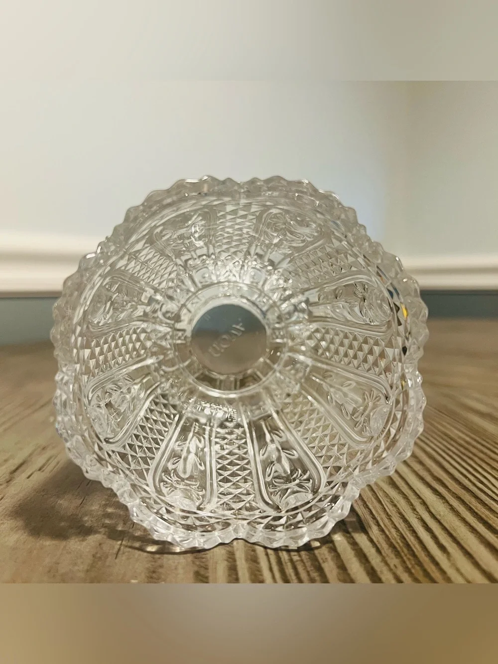 Avon x Fostoria Crystal Candle Holder with Bayberry Candle Insert